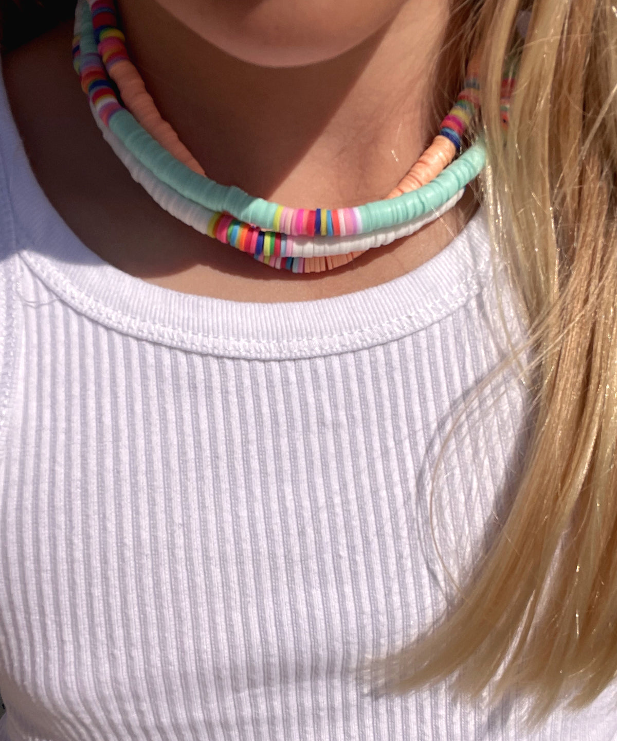 Surfer Girl Necklace // Peach - Main Image