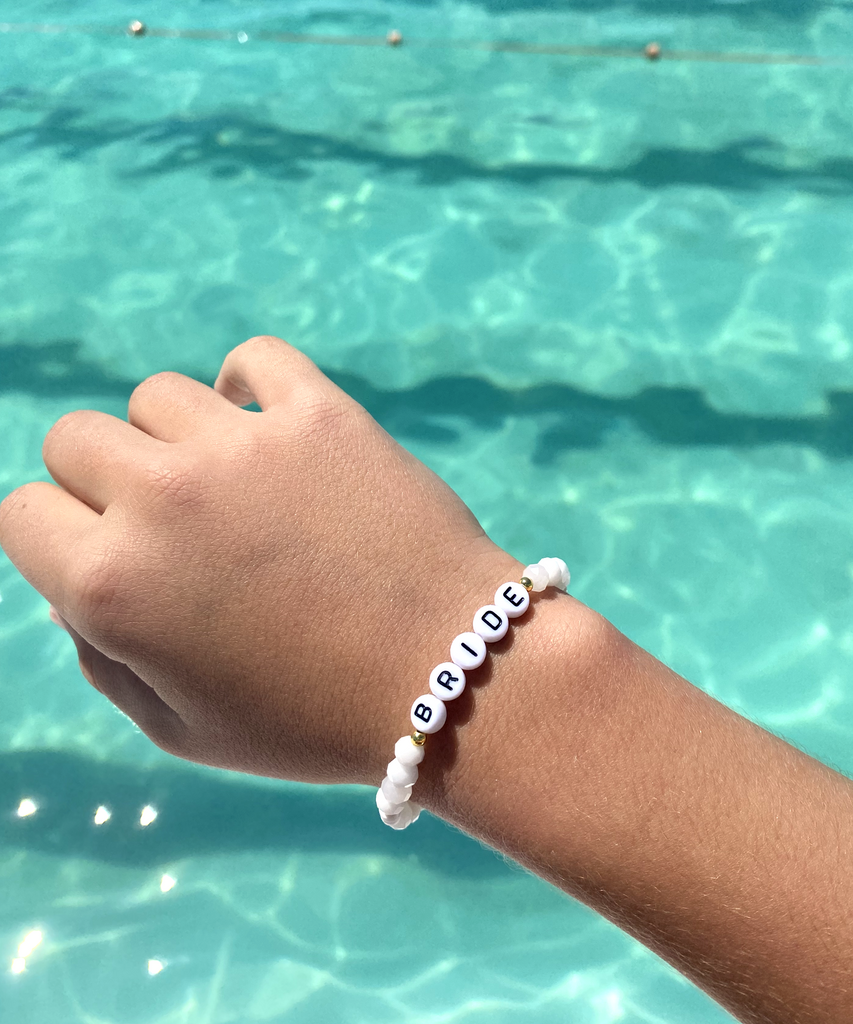 Shimmer Personalised Bracelet // Whitewash