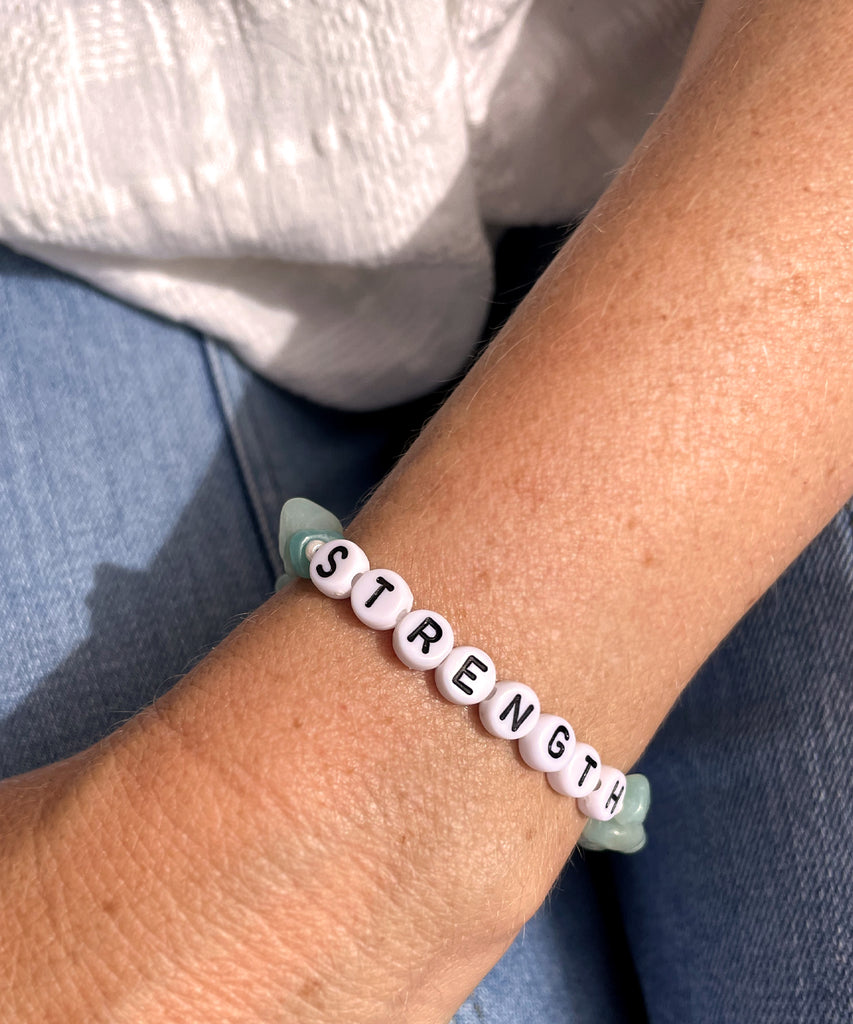 Good Vibes Personalised Bracelet // Amazonite