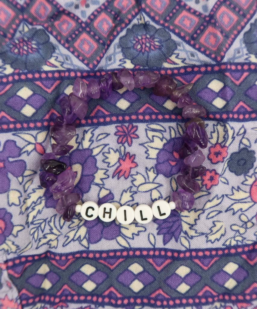 Good Vibes Personalised Bracelet // Amethyst