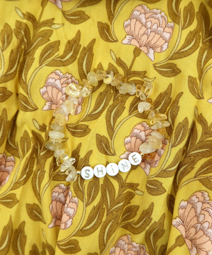 Good Vibes Personalised Bracelet // Citrine