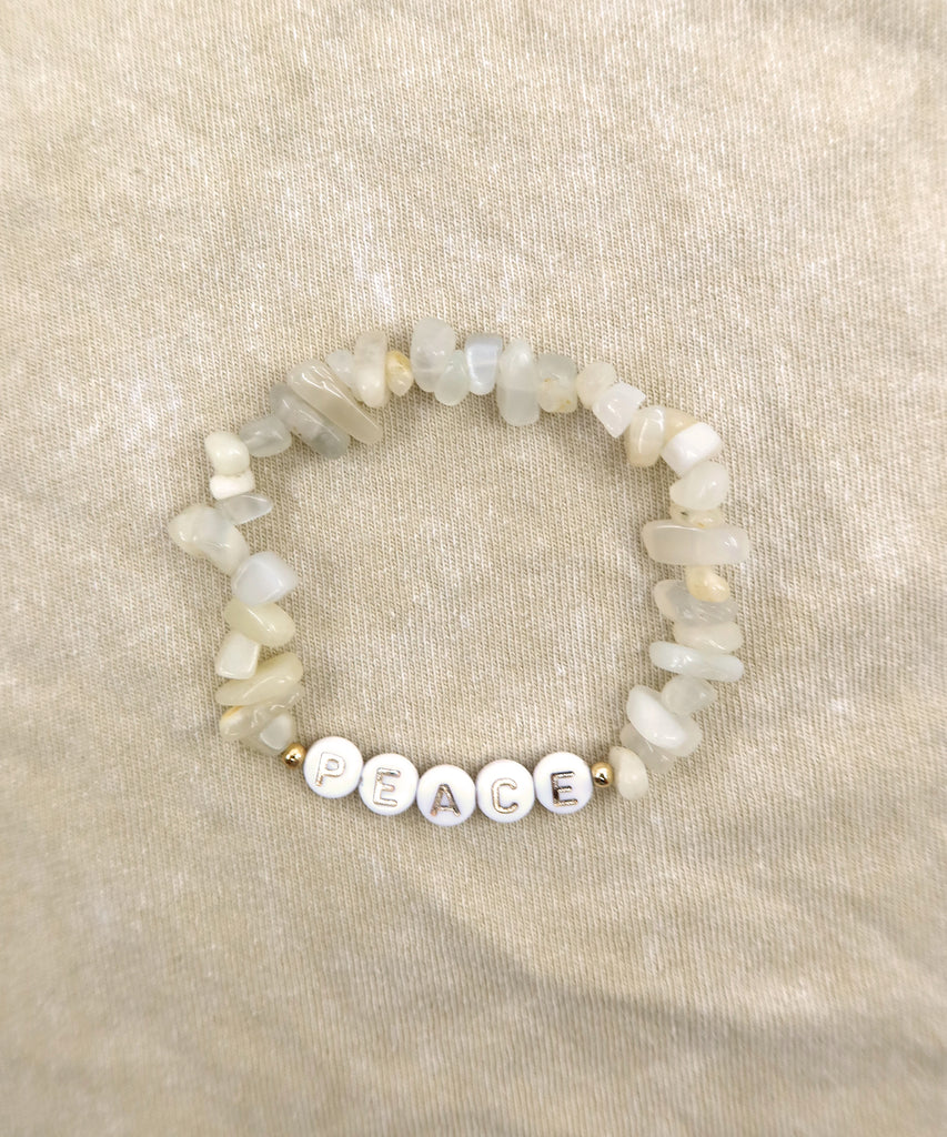 Good Vibes Personalised Bracelet // Moonstone