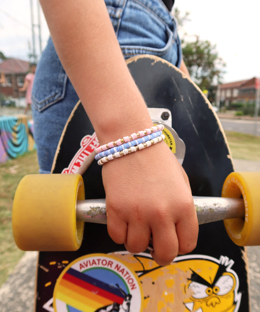 Sunny Days Stretch Bracelet Stack // Pastels